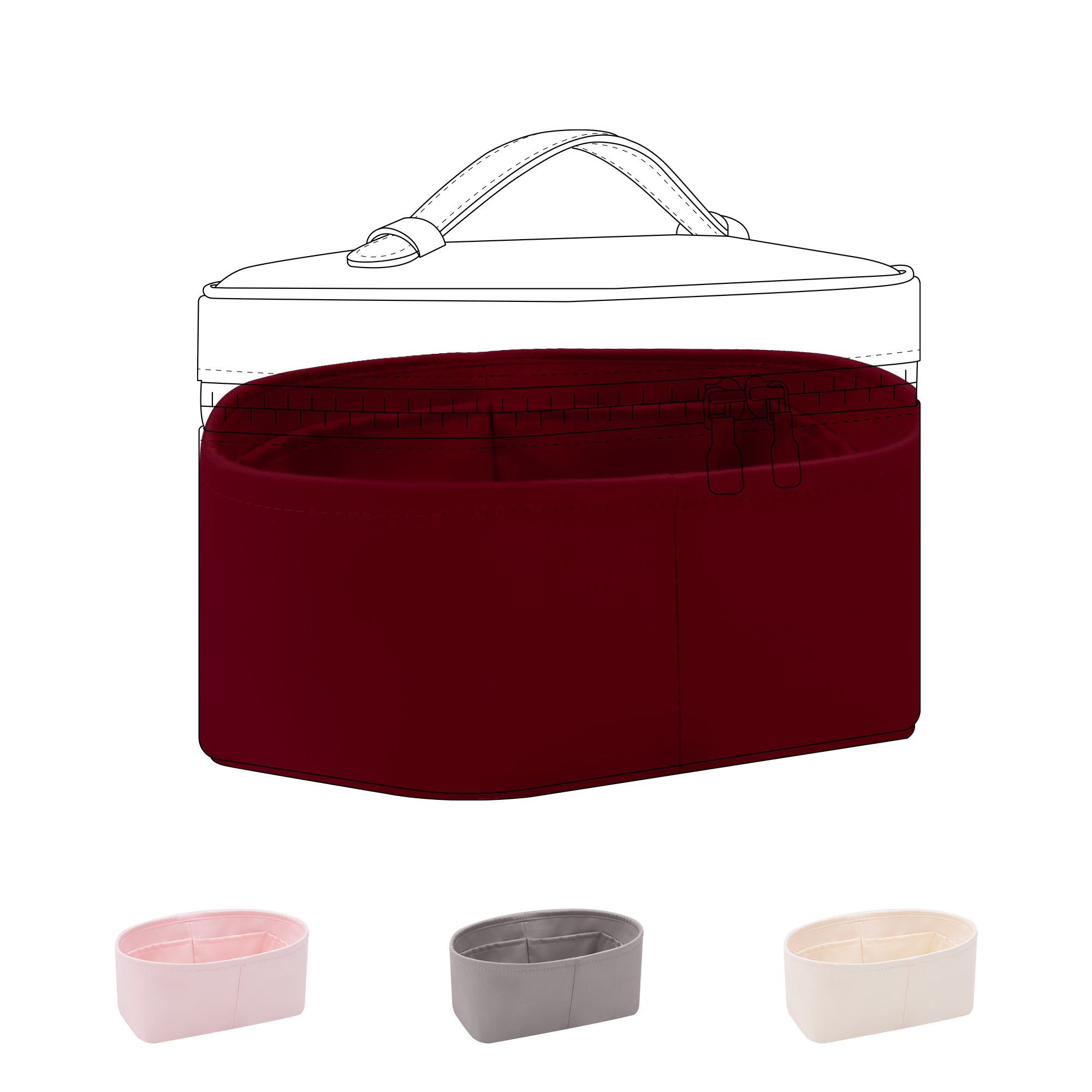 Luxury Bags Lv - Organizer do torebki DGAZ Silk Purse,
