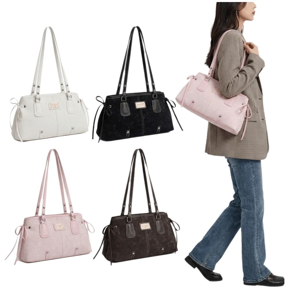 Structured Handbag Top Handle - Minimalistyczna torba typu tote z ekoskóry,