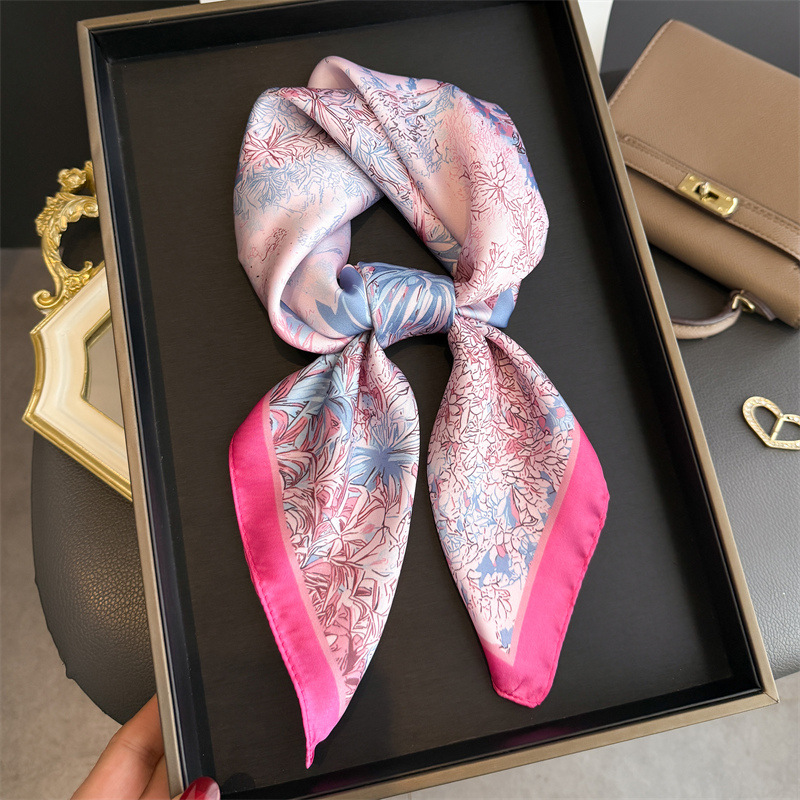 Luxury Bags Quality - Luksusowy wzorzysty szal damski, jedwabne apaszki,
