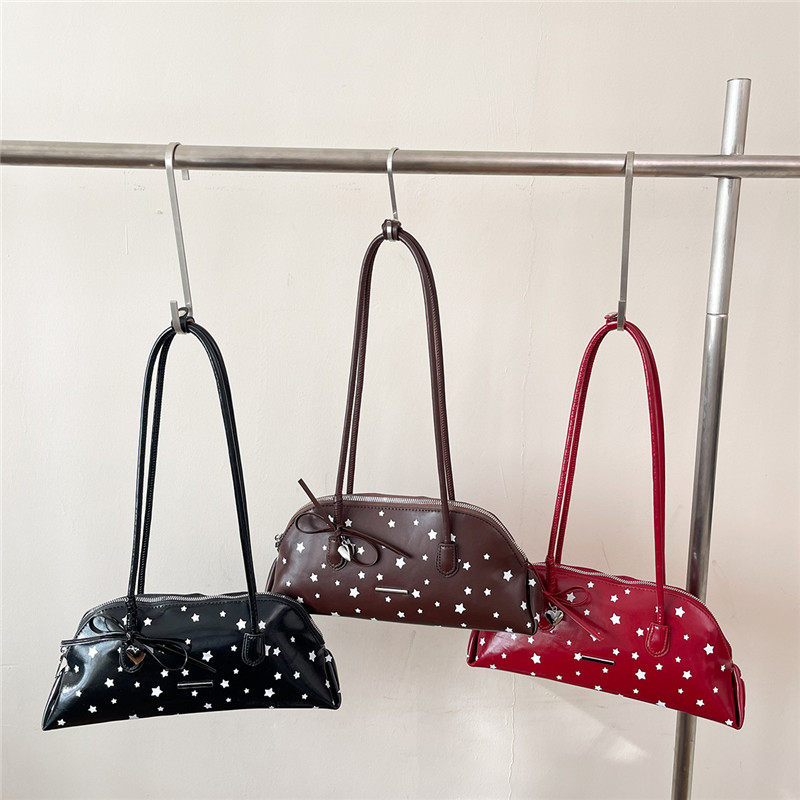 Luxury Bags That Are Affordable - Nowa Torebka PU Stars Bow Zipper