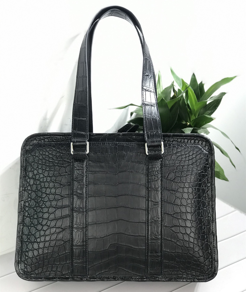 Luxury Tote Bags With Zipper - Nowa torba na laptopa ze skóry