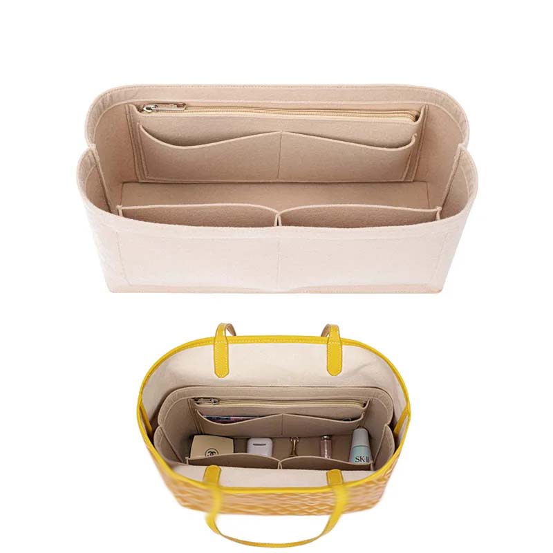 Luxury Bags Consignment - Filcowa torba z wkładką organizer na