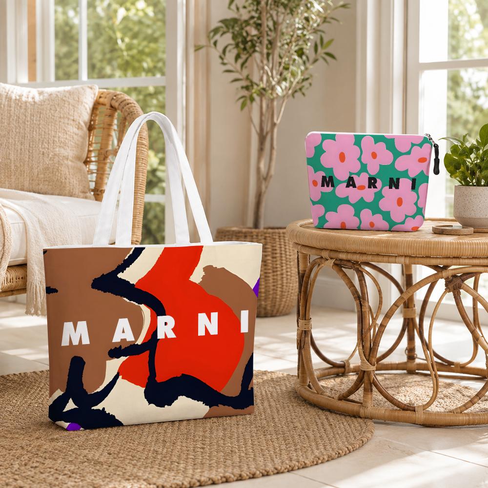 Luxury Bags Consignment - Luksusowe torby M-MARNI, zestaw 2 płóciennych