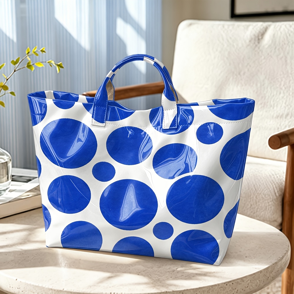 Błyszcząca torba z PVC, duża,  – Structured Handbag Top Handle recenzja i cena