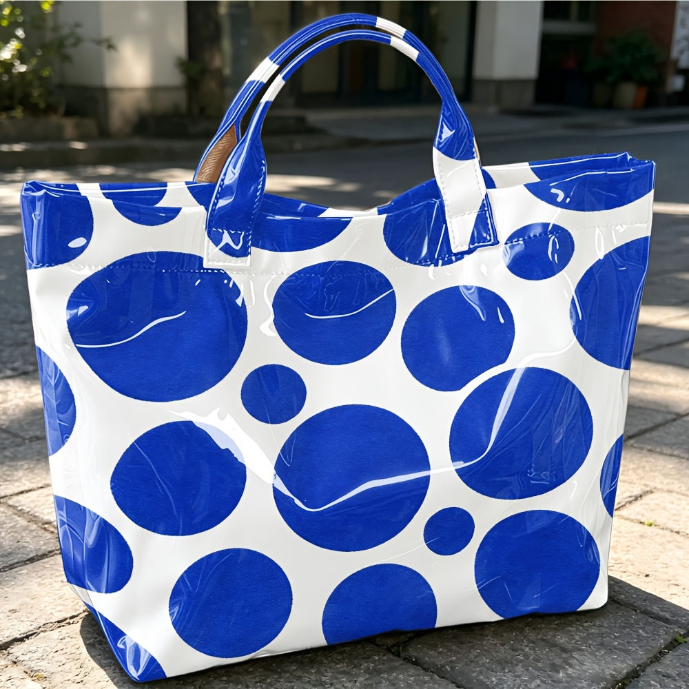 Błyszcząca torba z PVC, duża,  – Structured Handbag Top Handle recenzja i cena