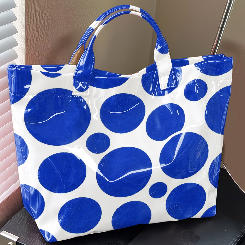 Błyszcząca torba z PVC, duża,  – Structured Handbag Top Handle recenzja i cena