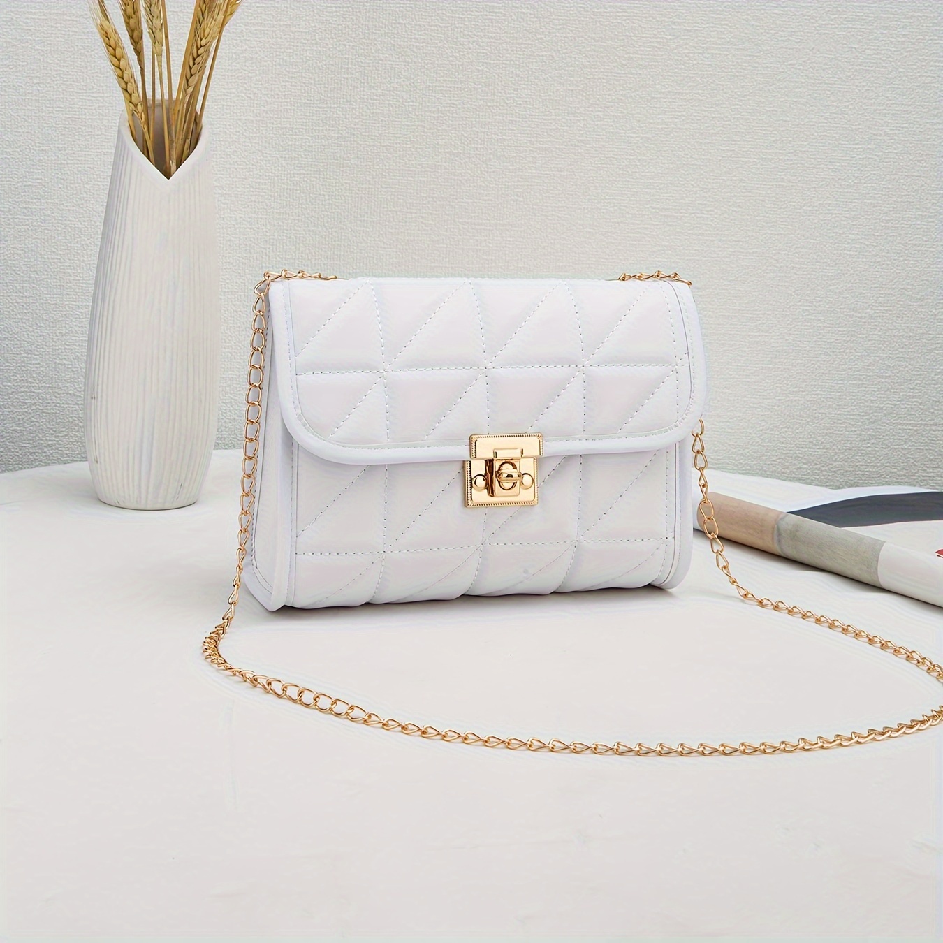 Klamra z zamkiem, prosty łańcu – Luxury Bags Lv recenzja i cena