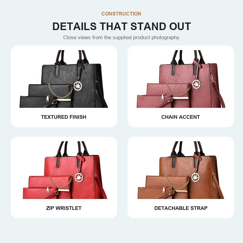 Damski 3-częściowy zestaw tore – Structured Handbag Top Handle recenzja i cena